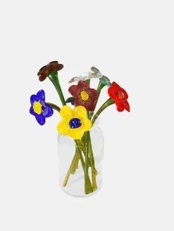 Sale HOFF MOUTHBLOWN CRYSTAL FLOWER MUSTARD