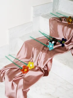 Sale HOFF MOUTHBLOWN CRYSTAL FLOWER MUSTARD